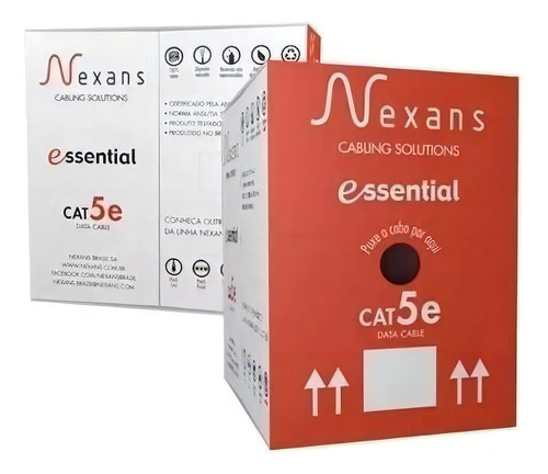 Cabo De Rede Lan Cat5e Cmx Utp 4p Azul Caixa 305m Nexans
