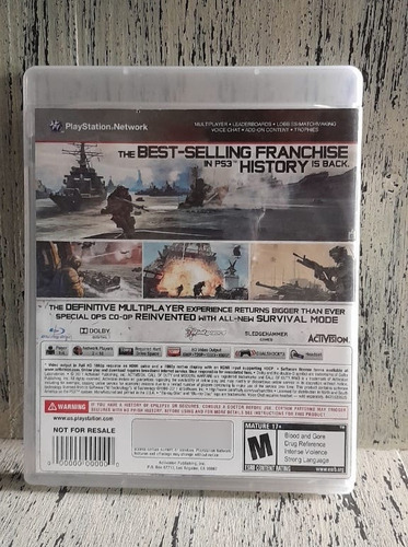 Call Of Duty Modern Warfare 3 Standar Edition Mw3 Ps3 Fisico (Usado)