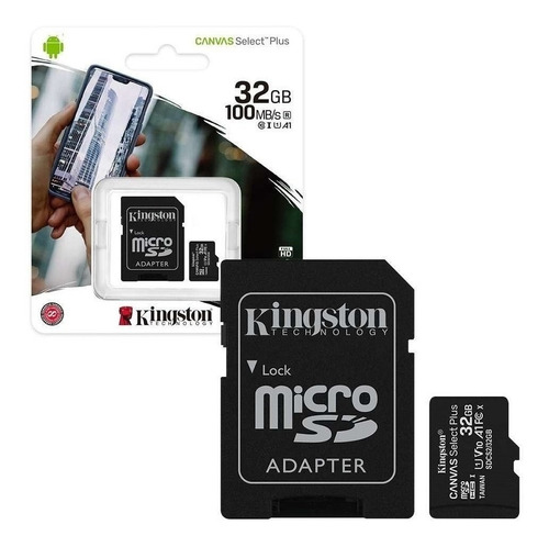 Memoria Micro Sd Kingston 32gb Clase 10 + Adaptador Tarjeta