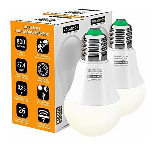 Focos Led - Bombilla Con Sensor De Movimiento Para Radar De 