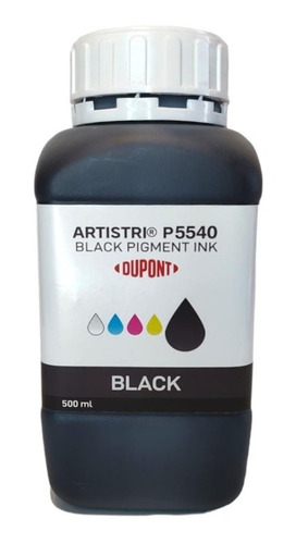 Tinta Textil Dtf Dtg Dupont Artistri® P5540 Negro 500 Ml
