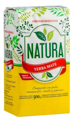 Yerba Natura Con Hierbas Serranas X 500g