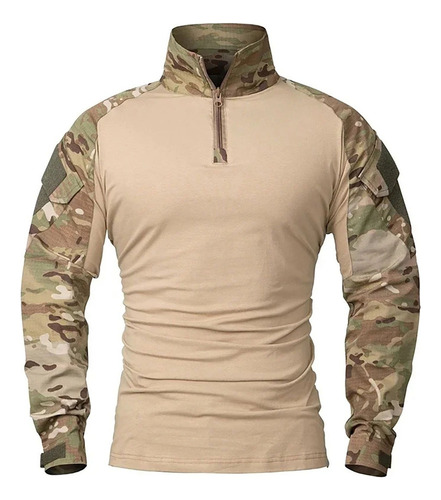 Playera De Manga Larga De Camuflaje Táctico Al Aire Libre