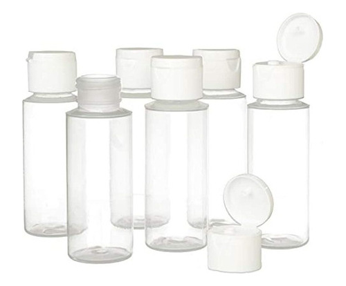 Botellas Vacias De Plastico Transparente De 2 Oz Con Tapa