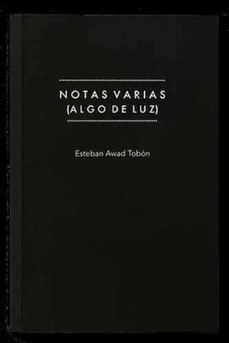 Libro Notas Varias (algo De Luz)