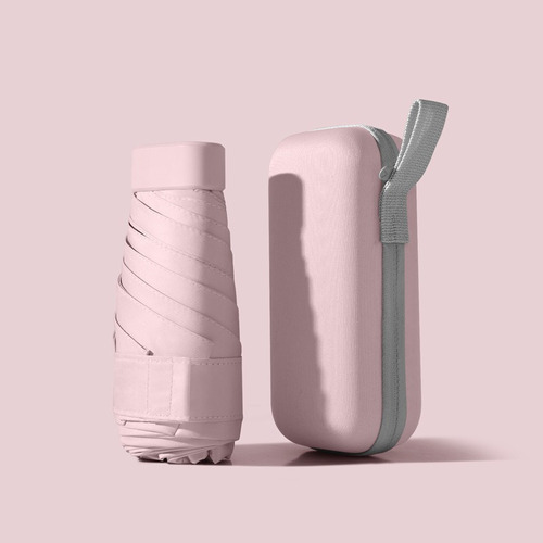 Mini Guarda-chuva De Proteção Solar Ultraleve Cor Rosa