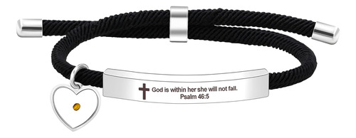 Uloveido Pulsera Con Cita Bíblica Religiosa Cristiana Para M