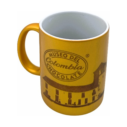 Mug Chocolatero Dorado