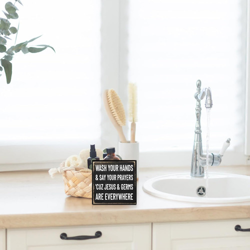Letrero De Madera Vintage Para Baño Con Mensaje Divertido