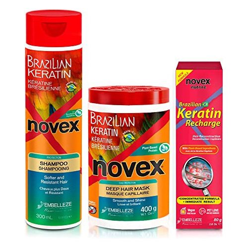 Novex Brazilian Keratin Hair Treatment Recharge Pack 29wv0
