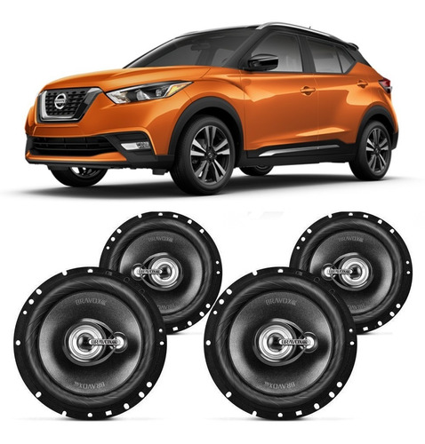 Alto Falante Bravox Nissan Kicks 2017 A 2023 240w Automotivo