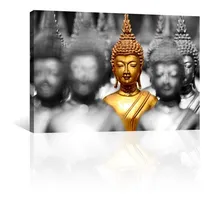 Comprar Cuadro Decorativo Zen Y Buda Canvas Estatua De Buda De Oro