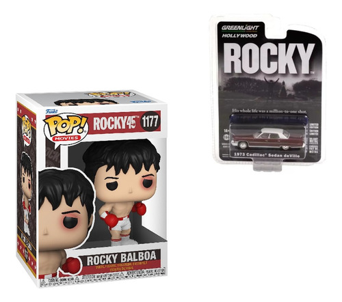 Paquet Rocky Balboa - Greenlight 1:64 Cadillac Sedan + Funko