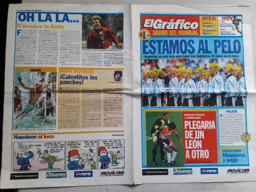 Revista El Gráfico Diario Del Mundial Nº 28 Junio 1998 - Arg