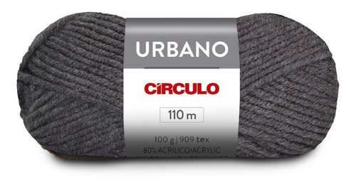 1 Novelo Lã Urbano - Circulo - Tricô E Crochê Cor 8323 - Ônix