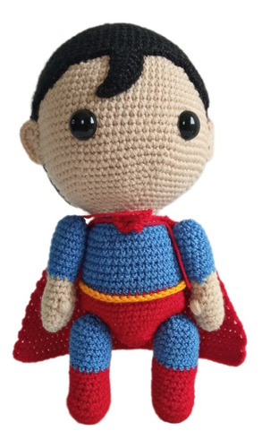 Muñeco Superman Amigurumi Tejido Mora Morada