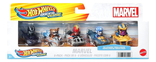 Vehículos Hot Wheels Colección Marvel Pack Personajes 