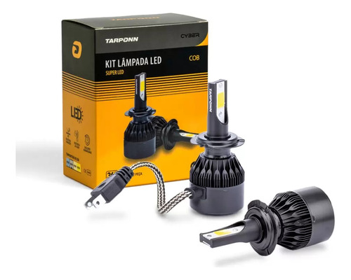 Kit Lâmpada Tarponn Super Led Cyber H7 36w E 3200lm 6000k