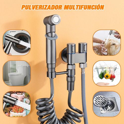 Ducha Bidet Arabe Acero Inoxidable Baño Wc Inodoro Durable Gris