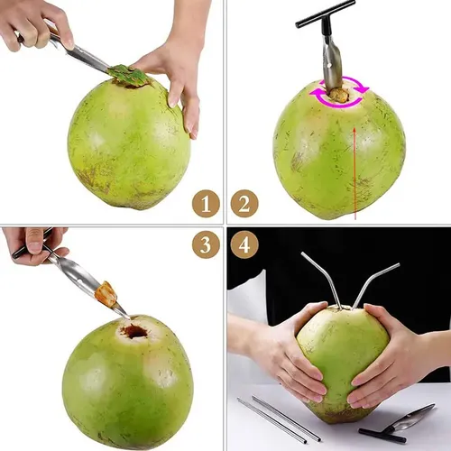 Abridor De Coco, Faca De Aço Inoxidável 1 Unidade //s ,,zx