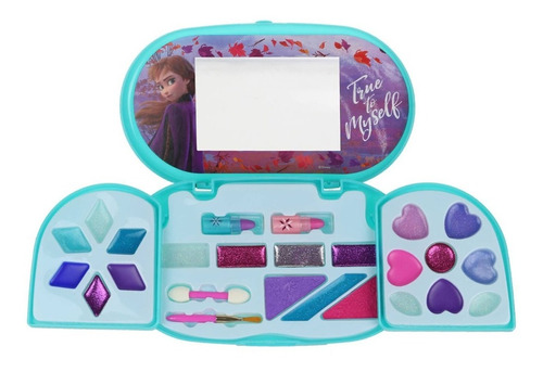 Set Maquillaje Belleza Niñas Frozen Cofre Ovalado 3 Capas