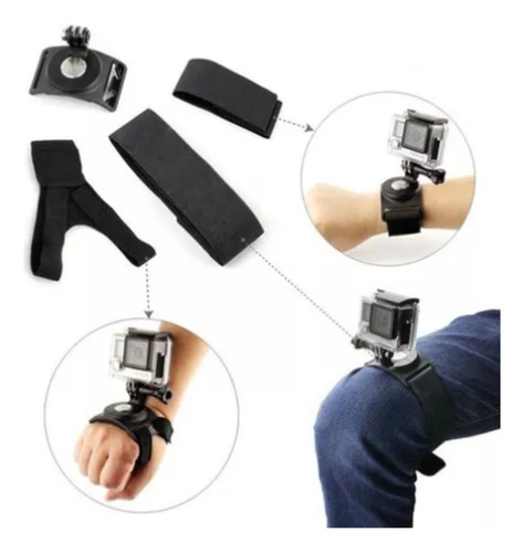 Suporte Alça De Mão Pulso Perna Meudome The Wrist Strap 360o Cor Preto