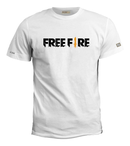 Camiseta Estampada 2xl - 3xl Logo Free Fire Hombre Zxb