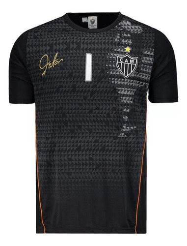 Camiseta Atlético Mineiro One Masculina - Preto E Laranja