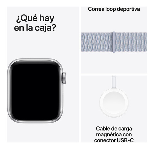 Apple Watch Se Gps + Cellular Correa Azul Nube De 40mm Plata Plata Correa Loop Deportiva Azul Nube Plata