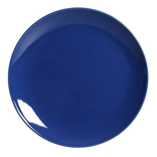 Juego con 6 platos planos Coup de color azul marino de 27,5 cm de diámetro