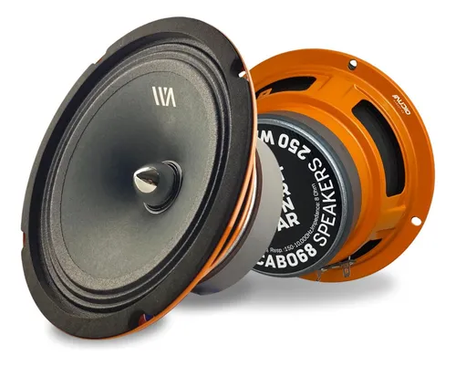 comprar Bocina tipo medio rango War Audio CABO68 para carros, pickups & suv color naranja de 6.5 \