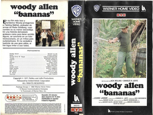 Bananas Vhs Woody Allen Sylvester Stallone Danny Devito (Usado)