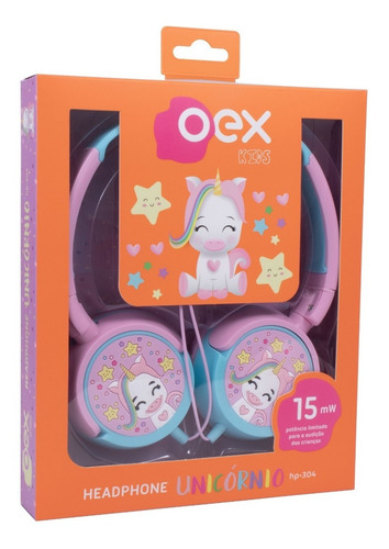 Imagem 7 de 8 de Kit Fone De Ouvido Infantil Unicórnio Rosa + Fone Dino Oex