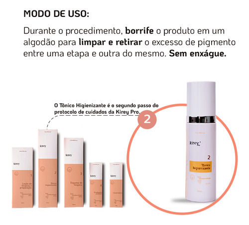 Tônico Higienizante Para Micropigmentação 200ml - Kirey Pro