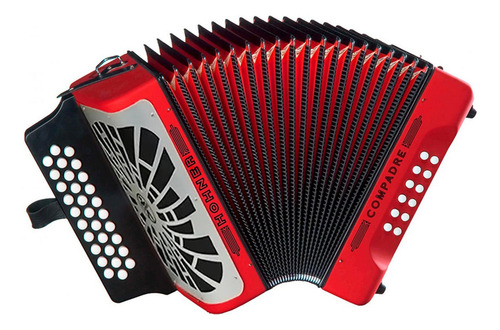 Acordeon Diatonico Compadre Fa-sib-mib, 31 Botones Y 12 Bajo