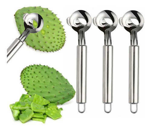 3 X Cactus Peeler Spoon Manual Cactus Thorn Removal Cutter