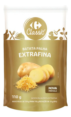 Batata Palha Extrafina Carrefour Classic 110g