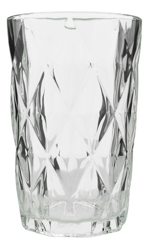 Set 6 Vasos Relieve Diamante Highball De Vidrio 354 Ml