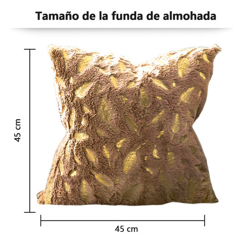 Dos Piezas De Funda De Cojín De Felpa Para Sala De Estar Marrón