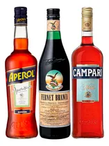 Comprar Combo Aperitivos Fernet Branca + Campari + Aperol 750ml X3