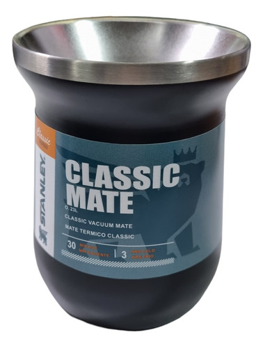 Mate Classic Acero Inoxidable Negro Blanco Verde Resistente