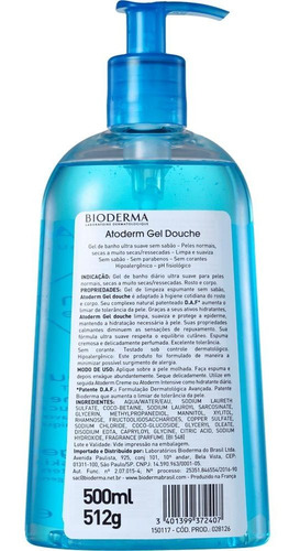 Imagem 2 de 2 de Gel Douche Ducha Banho Atoderm Bioderma 500 Ml Envio Hoje