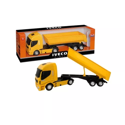 Brinquedo Caminhão Basculante Hi Way Iveco Amarelo