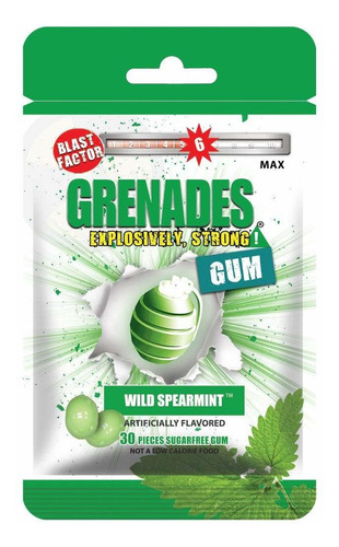Grenades Goma De Mascar - Bolsa De 30 Quilates - Goma De Men