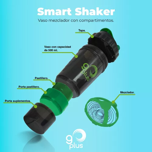 2 Pack Vaso Mezclador De Proteina Smart Shaker Go Plus