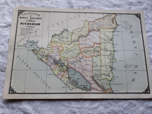 Nicaragua - Coleccion De Mapas Billiken Por Bemporat Lamina