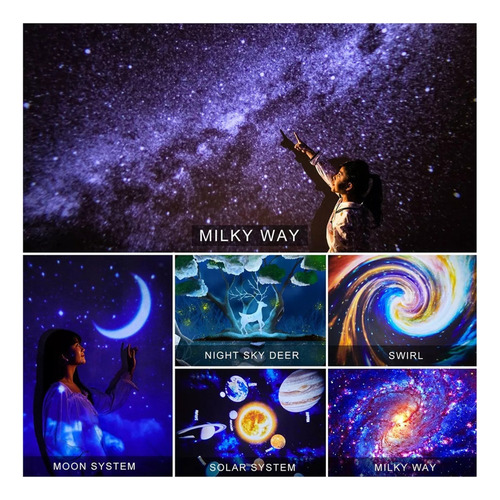 7 In 1 Lámpara De Proyección De Estrellas Hd Luz Nocturna