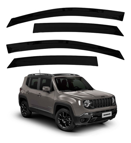 Calha Chuva Defletor Fumê Jeep Renegade 2015 Até 2021