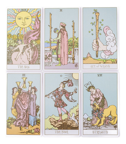 Baraja De Cartas De Tarot Con Borde Rosa Con Guía, 78 Piezas