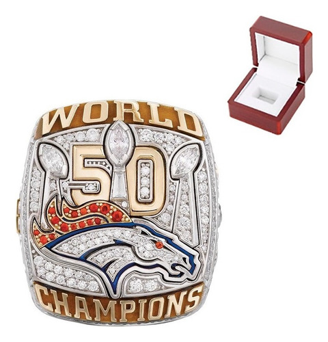 Nfl - Anillo De Campeonato De Los Broncos Denver 2015